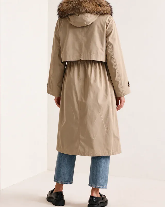 Padded Maxi Parka Camel