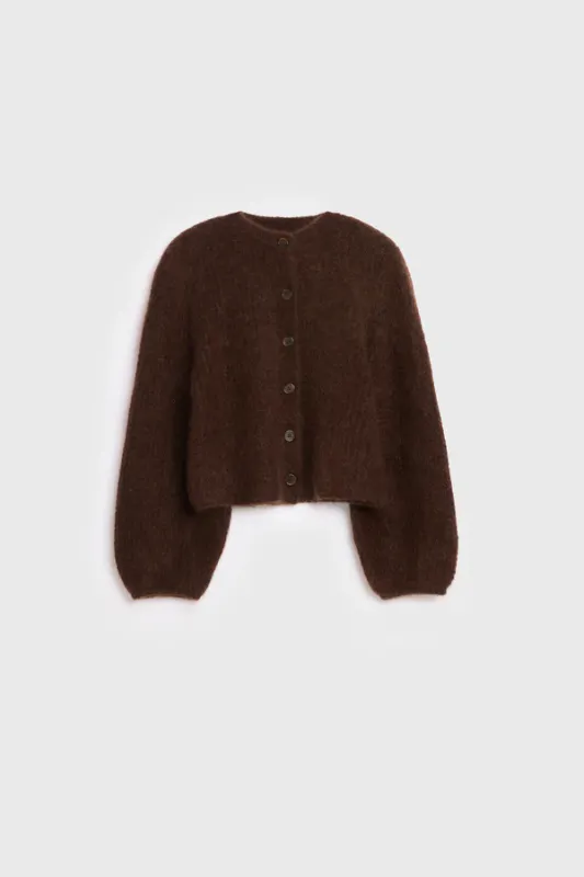 SOFIA Mohair Cardigan Espresso