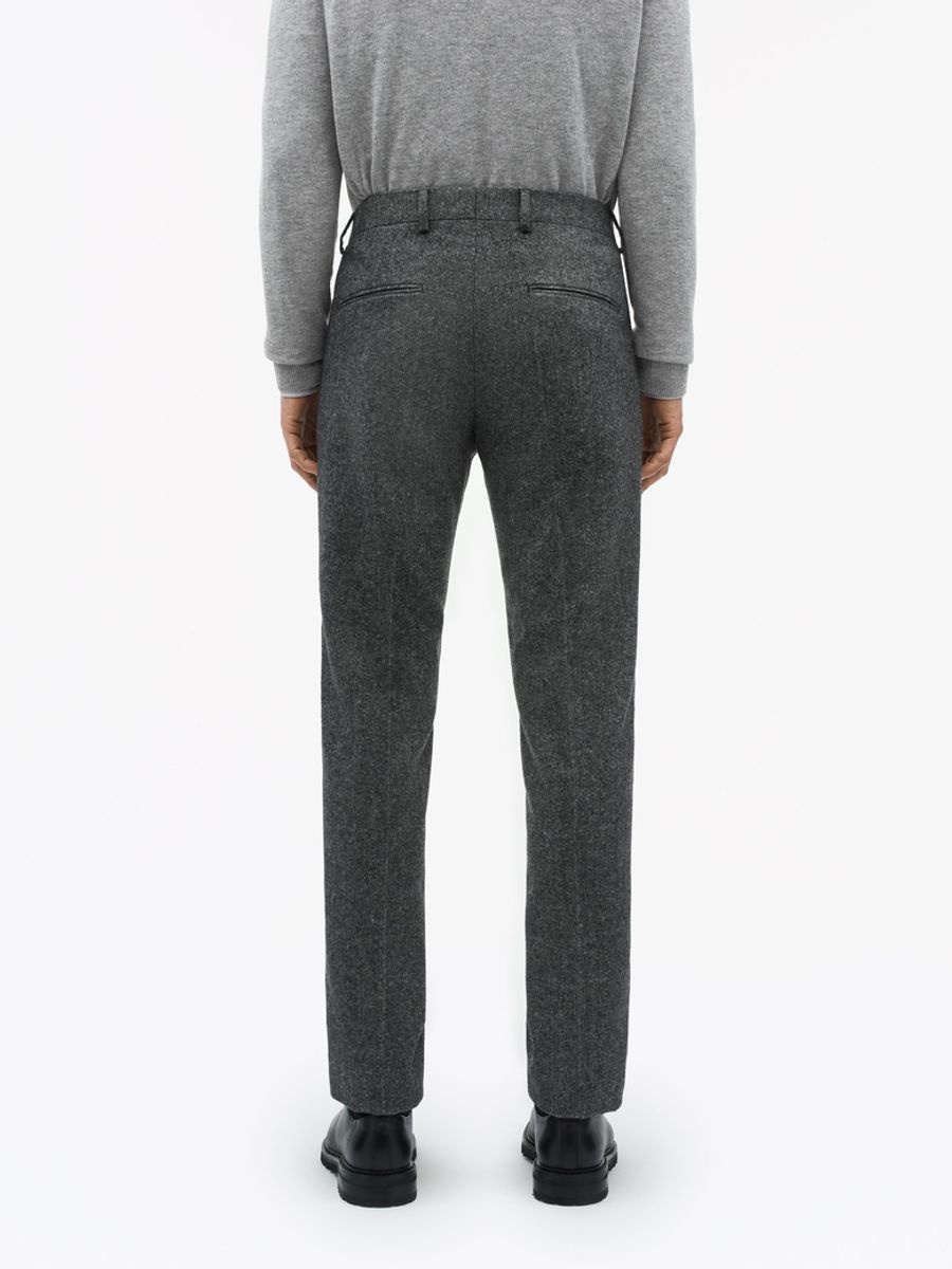 Tenuta Brushed Wool Trousers Black