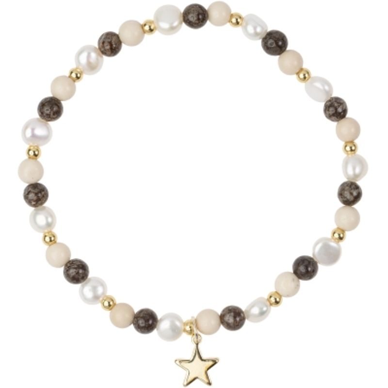 STONE & PEARL BEAD BRACELETS 4 MM