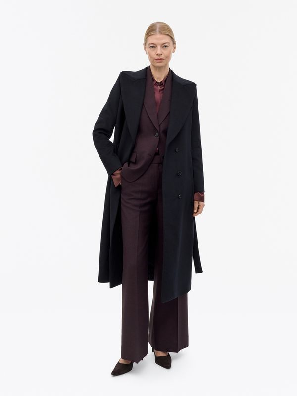 RIMINA Wool Cashmere Coat Dark Blue