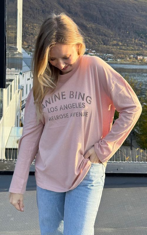 Ivan Long Sleeve Melrose Stencil Washed Blushed
