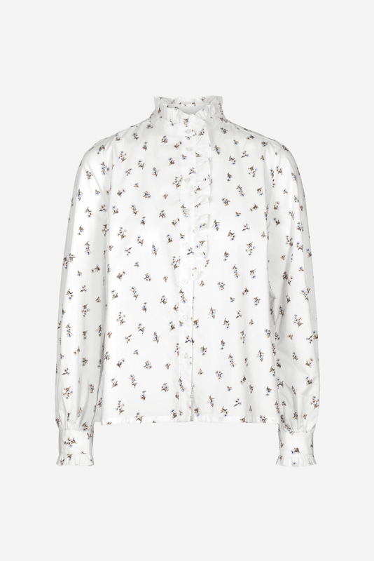 EMILY Blouse White Anemone Print