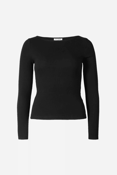 Hovedbilde Petronella Rib Boatneck Black