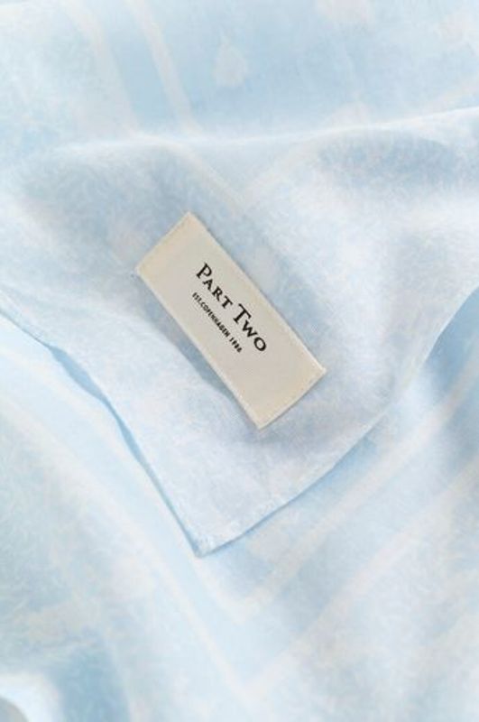 PhiPW Scarf Fragile Print Heather Blue