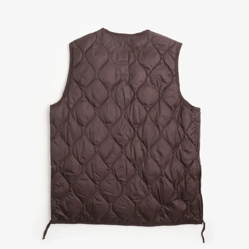 M Crew Neck Down Vest D.Choco