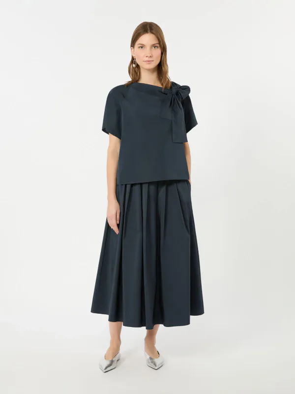 ALPACA Taffeta Skirt Navy 