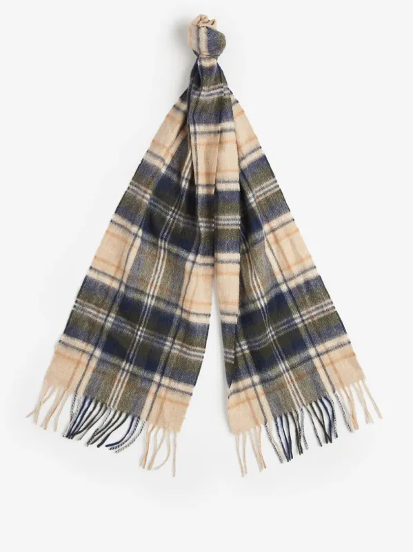 New Check Tartan Scarf Sand Beige Plaid