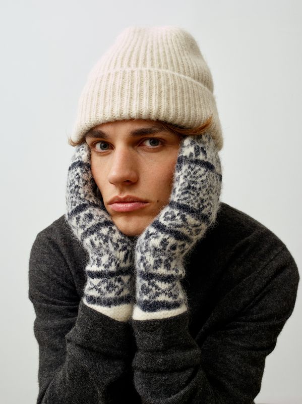 OAD Ribbed Beanie Off White