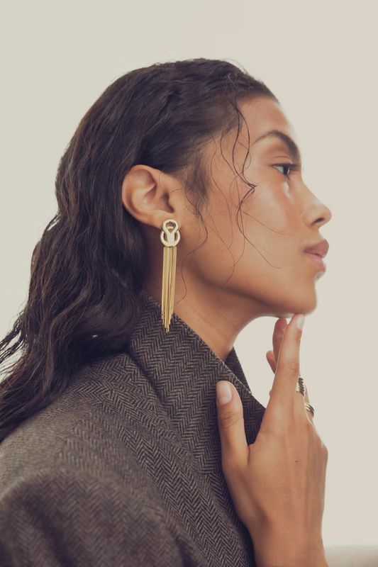 The Flounce Earrings Gold