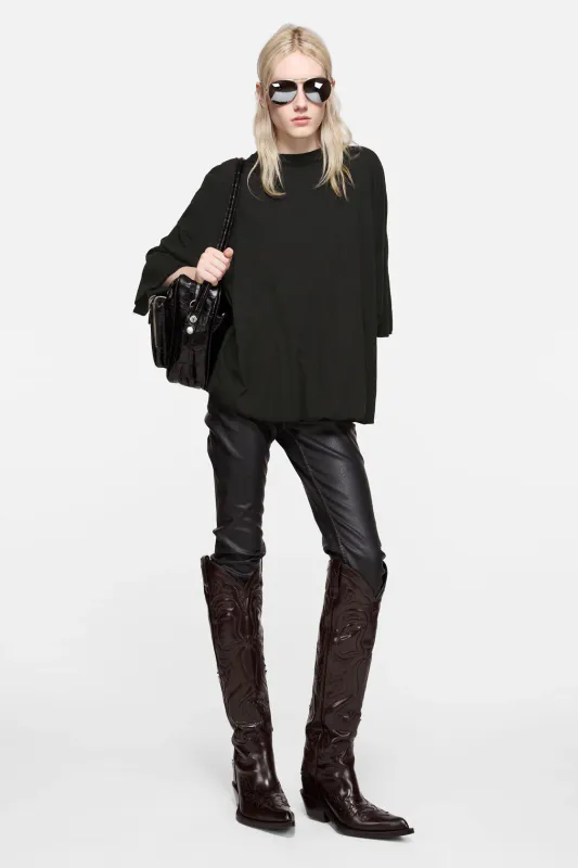 Gathered Logo T-shirt Black 