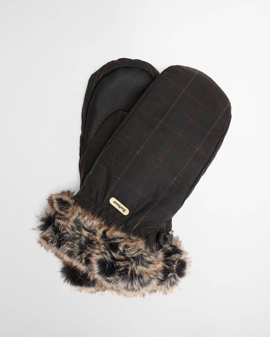 Hovedbilde Tartan Waxed Mitts Dark ...