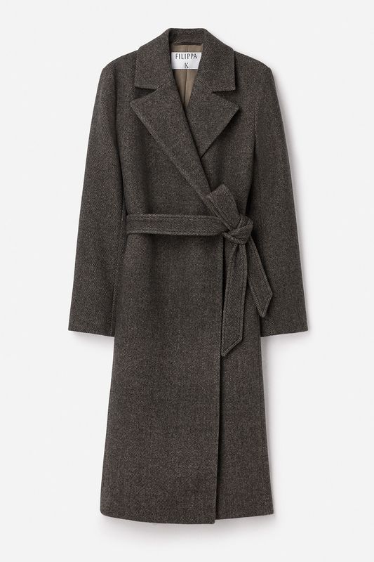 Charlotte Twill Belted Coat Driftwood