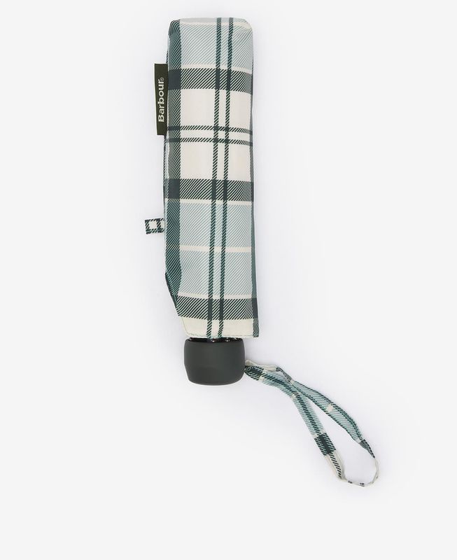 Portree Umbrella Hessian/Navy Tartan