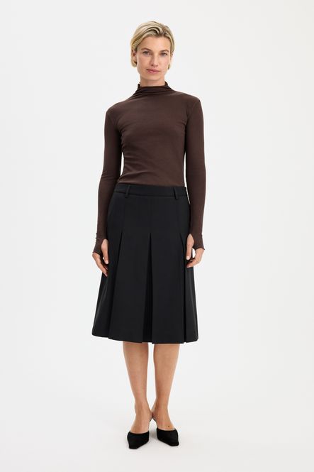 Hovedbilde Pleated Wool Skirt Black 