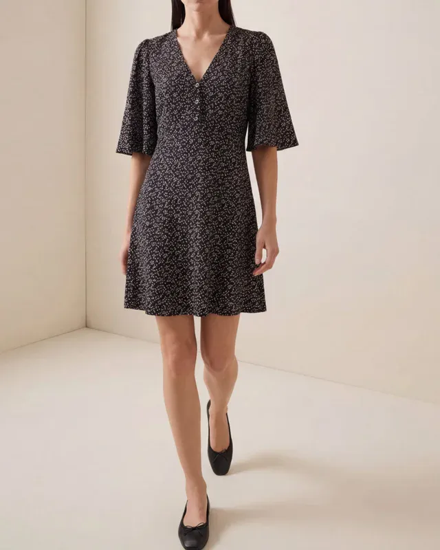 SPRING V-Neck Dress Marine