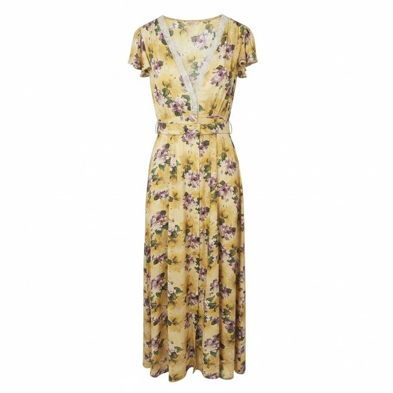 Satin Gown Sunflower Haze