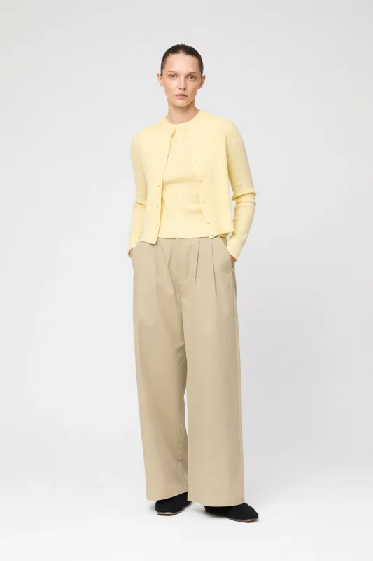 Pointelle Classic Tank Pastel Yellow