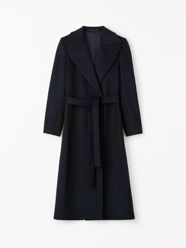 RIMINA Wool Cashmere Coat Dark Blue