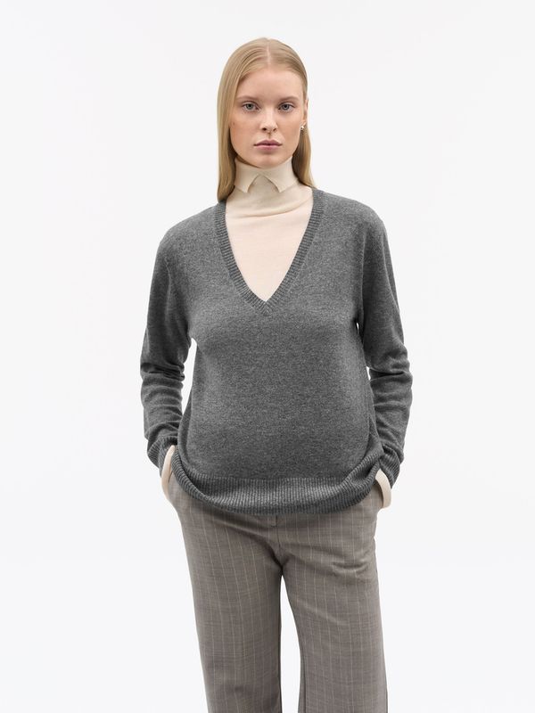 DIAHANNA Wool Cashmere Pullover Dark Grey