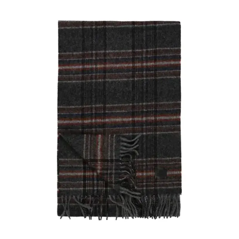 CLASSIC Woven Check Scarf Grey 