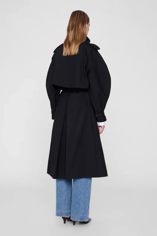 PASCALE Maxi Trench Black