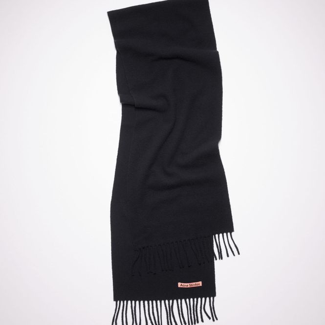 Hovedbilde FRINGE WOOL SCARF 70 Black