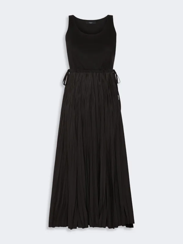 Classi Plisse jersey Dress Black 