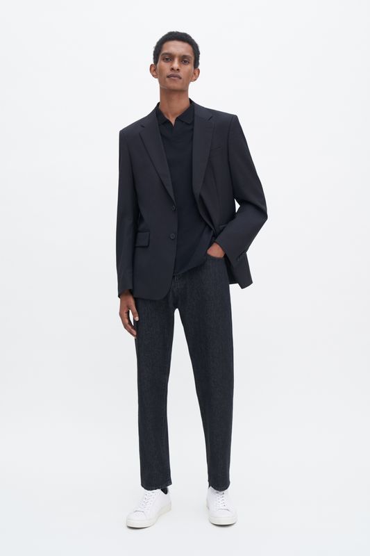 Stretch Polo T-shirt Black