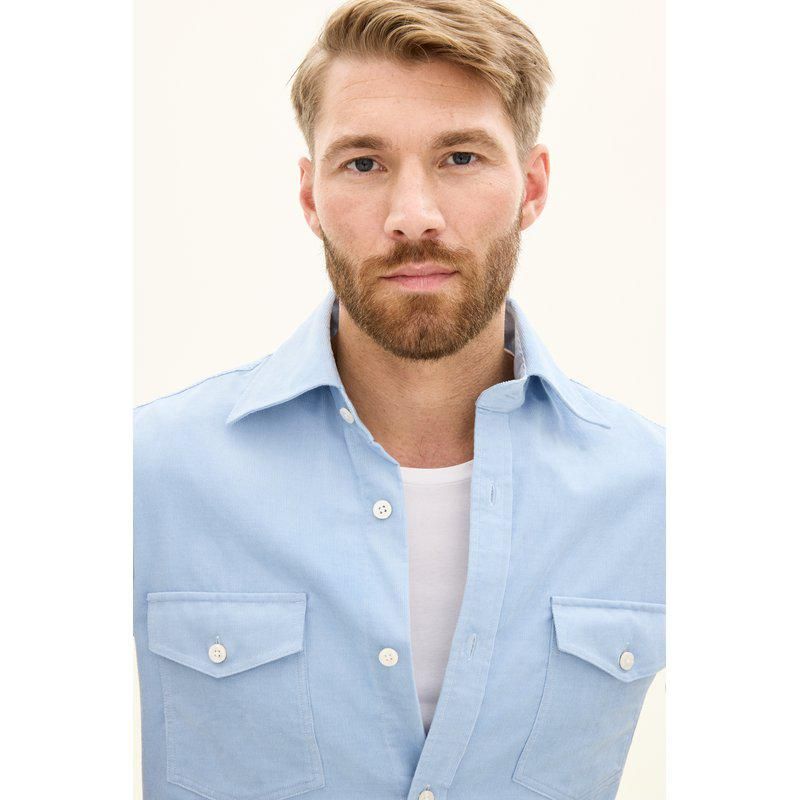 Baby Cord Shirt Blue Powder 