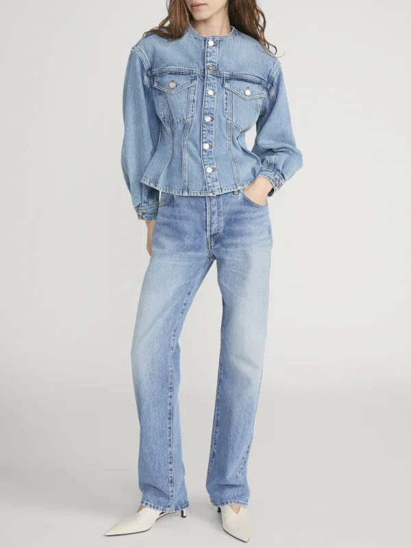 THE NIPPED Collarless Jacket Umbria