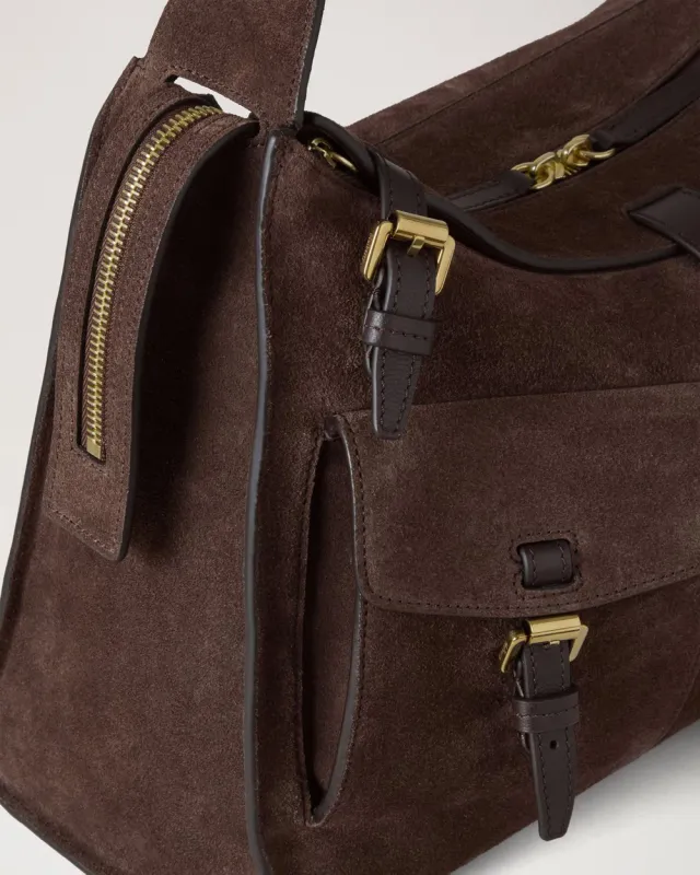 ROXANNE Shoulder Bag Chocolate Suede
