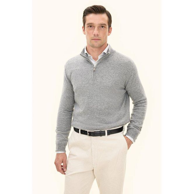 Hovedbilde Patton Half Zip Grey Melange 