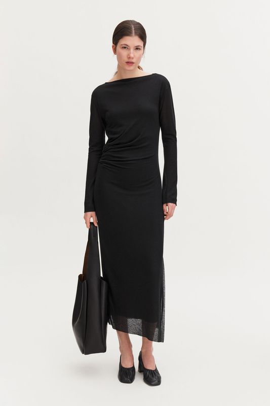 Lyocell Cashmere Dress Black