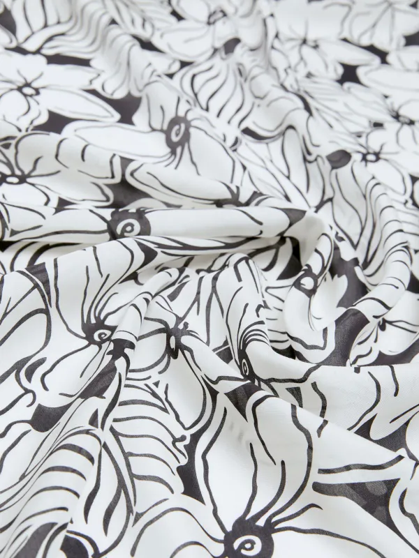 SARONG Modal Silk Maxi Square Optical White