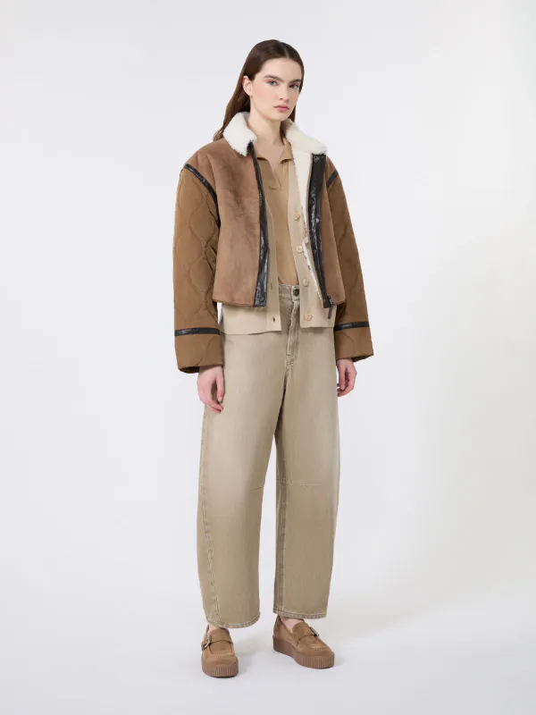 Gessati Quilted Jacket Camel 