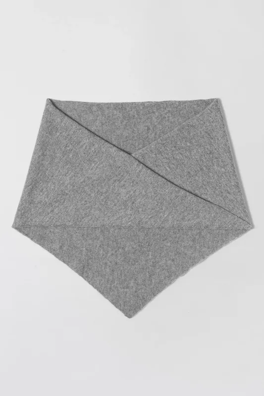 MEMOIR Cashmere Scarf Grey Melange