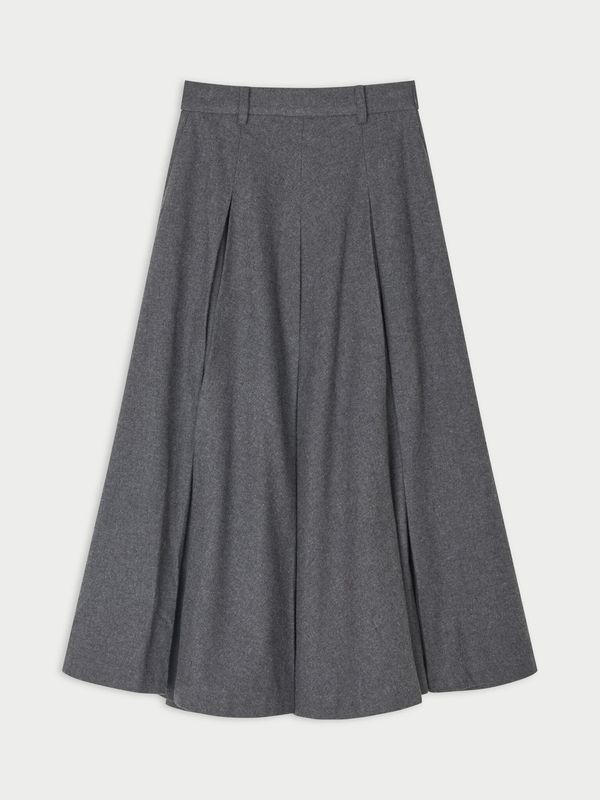 EDEN Organic Cotton Maxi Skirt Dark Grey Melange