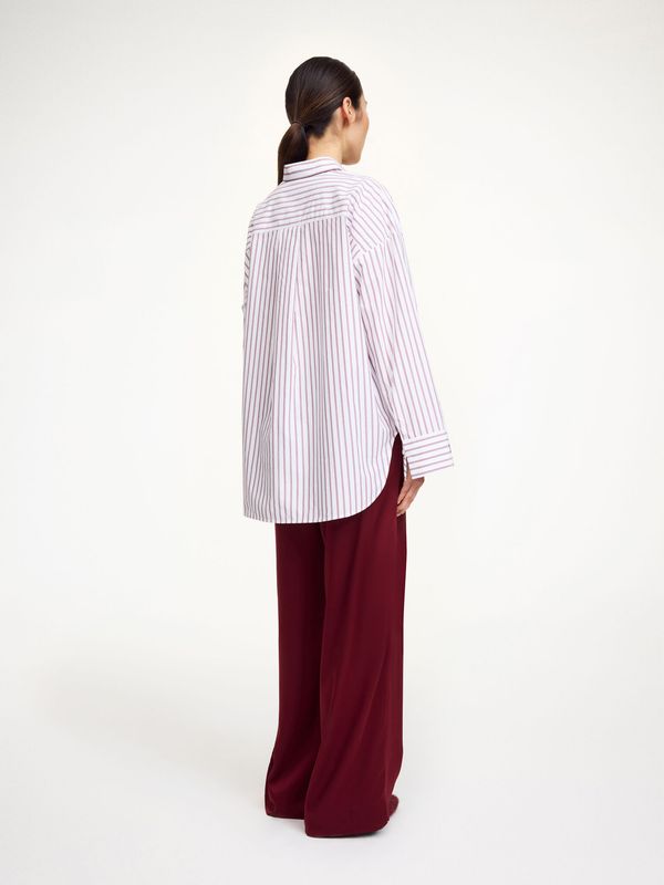 DERRIS Organic Cotton Shirt Cabernet Stripe