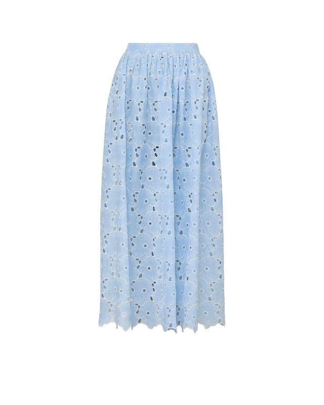 Broderie Anglaise Skirt Light Blue