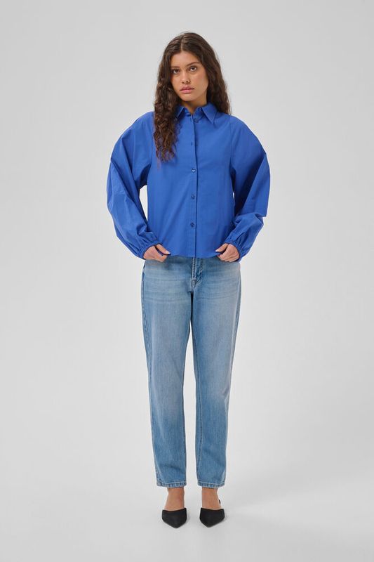 MWSunna Balloon Sleeve Shirt Beaucoup Blue